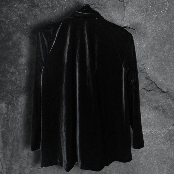 Velvet Black Cape Style Jacket, No Tag, Fits Like sz S/M - Picture 2 of 4